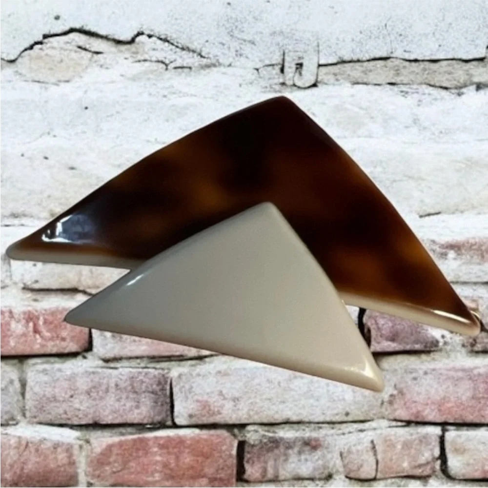 1970’s Vintage Triangle Barrette, Made in France, Deadstock